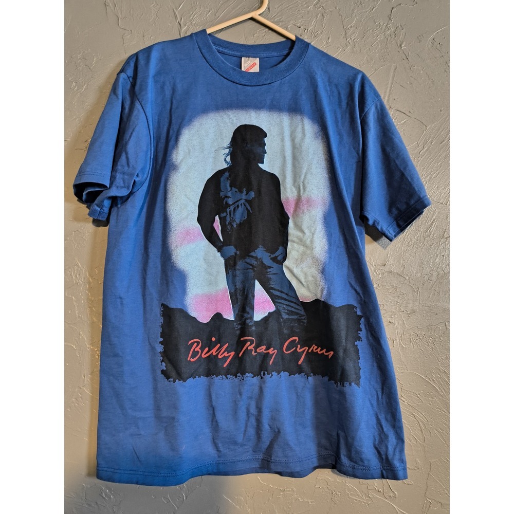 Vintage Billy Ray Cyrus Shirt Large Blue It‎ Wont Be The Last Tour 90s